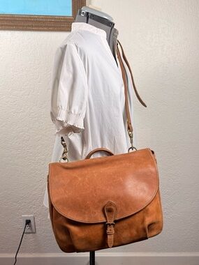 Mulholland Brothers Lariat Leather Messenger Bag Crossbody Vintage GORGEOUS!